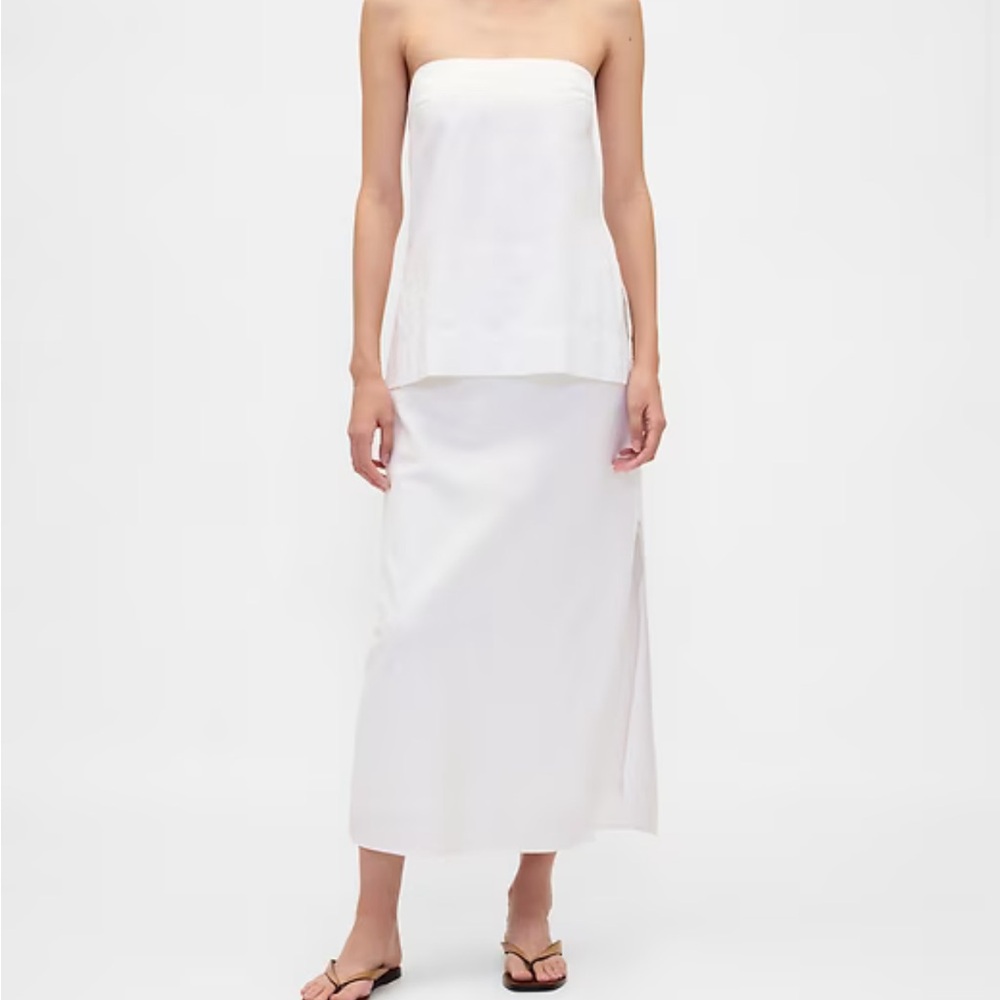 NWT Gap Linen Blend side slit maxi